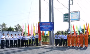 Công ty Điện lực Bến Tre gắn biển công trình chuyển đổi số Hệ thống đo đếm điện năng