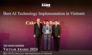 Ngân hàng số Cake nhận giải 'Ngân hàng AI tốt nhất' từ The Asian Banker