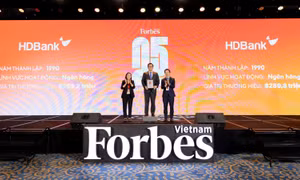 Forbes vinh danh HDBank Top 25 thương hiệu niêm yết dẫn đầu năm thứ 6 liên tiếp