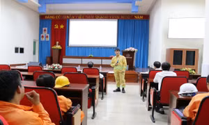 Công ty cổ phần Nhiệt điện Bà Rịa tổ chức thực tập Phương án chữa cháy và cứu nạn, cứu hộ năm 2024