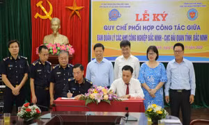 Ban Quản lý các khu công nghiệp Bắc Ninh và Cục Hải quan tỉnh Bắc Ninh ký quy chế phối hợp