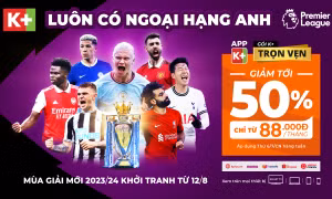Đại tiệc bóng đá từ Ngoại hạng Anh đến UEFA Champions League trên K+ 