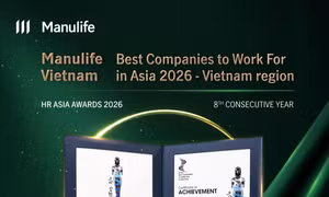 Manulife Việt Nam năm thứ 8 liên tiếp lọt top 'Nơi làm việc tốt nhất châu Á'
