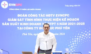 Chủ tịch HĐTV EVNCPC Nguyễn Thanh làm việc tại Công ty Điện lực Phú Yên