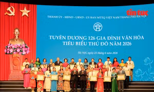 Tuyên dương 126 gia đình văn hóa tiêu biểu Thủ đô
