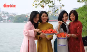 Người dân Thủ đô hào hứng check-in mùa hoa gạo tháng Ba