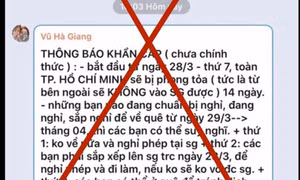 Xác định 18 tài khoản mạng xã hội đăng thông tin bịa đặt 'TP Hồ Chí Minh phong tỏa 14 ngày'