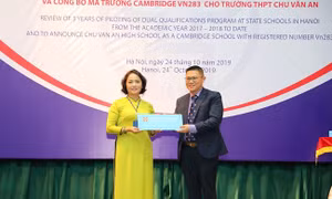 Trường THPT Chu Văn An trở thành trường học Cambridge