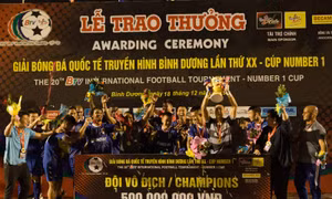 CLB B.Bình Dương giành chức vô địch Giải bóng đá Quốc tế Cúp Number 1 