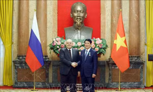 Chủ tịch nước Lương Cường nhận Huân chương Hữu nghị của Nhà nước Liên bang Nga