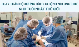 Thay toàn bộ xương đùi cho bệnh nhi ung thư nhỏ tuổi nhất thế giới