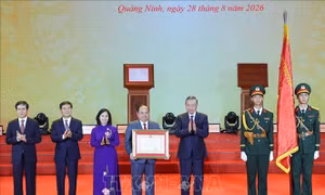 Tổng Bí thư, Chủ tịch nước Tô Lâm dự Lễ công bố thành lập thành phố Quảng Ninh và đón nhận Huân chương Lao động hạng Nhất