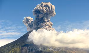 Núi lửa Agung trên đảo Bali lại 'thức giấc', phun cột tro cao 2.000m