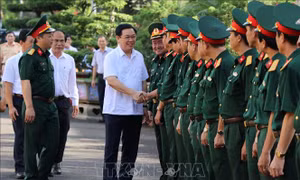Phó Thủ tướng Vương Đình Huệ làm việc tại Binh đoàn 15, tỉnh Gia Lai
