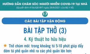 Kỹ thuật ho hữu hiệu và thở chu kỳ chủ động dành cho người nhiễm COVID-19 điều trị tại nhà