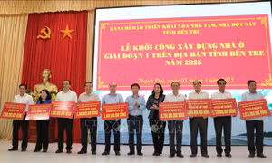 Bến Tre quyết tâm xây mới 1.031 nhà tạm, nhà dột nát trong đợt đầu tiên của năm
