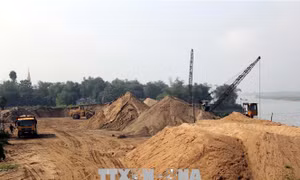 Lợi dụng khai thác cát phục vụ xây dựng nông thôn mới để bán kiếm lời