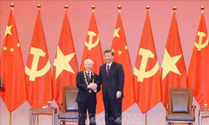 Lễ trao tặng Tổng Bí thư Nguyễn Phú Trọng Huân chương Hữu nghị của nước CHND Trung Hoa 