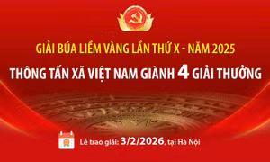 Giải Búa liềm Vàng lần thứ X - năm 2025: Thông tấn xã Việt Nam giành 4 giải thưởng