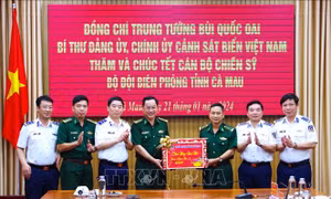 Đoàn công tác Bộ Tư lệnh Cảnh sát Biển thăm, chúc tết tại Cà Mau