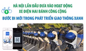Hà Nội lần đầu đưa vào hoạt động xe điện hai bánh công cộng