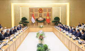 Thủ tướng Phạm Minh Chính hội đàm với Thủ tướng Singapore Lý Hiển Long