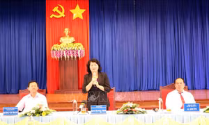 Phó Chủ tịch nước Đặng Thị Ngọc Thịnh làm việc tại huyện Đăk Tô, Kon Tum