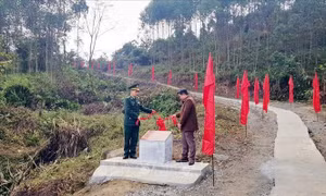 Đồn Biên phòng Pò Mã khánh thành đường nhánh lên cột mốc quốc giới