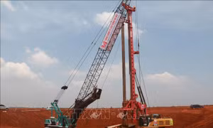 Thi công cọc công trình nhà ga hành khách sân bay Long Thành
