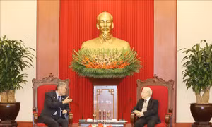 Tổng Bí thư Nguyễn Phú Trọng tiếp Đoàn đại biểu cấp cao Đảng Phong trào Cánh tả Thống nhất, Cộng hòa Dominicana