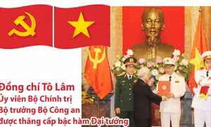 Bộ trưởng Bộ Công an Tô Lâm được thăng cấp bậc hàm Đại tướng
