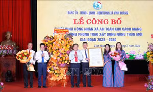 Công nhận xã Vĩnh Hoàng là xã An toàn khu trong thời kỳ kháng chiến