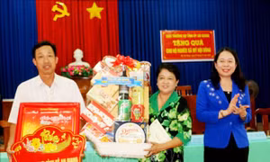 Thăm hỏi, tặng quà Tết cho bà con vùng sạt lở Mỹ Hội Đông, An Giang