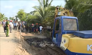 Cà Mau: Tăng cường lực lượng bảo vệ thi công đường Ninh Quới - Ngan Dừa