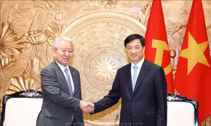 Trưởng ban Tổ chức Trung ương Nguyễn Duy Ngọc tiếp Chủ tịch Cơ quan Hợp tác quốc tế Nhật Bản
