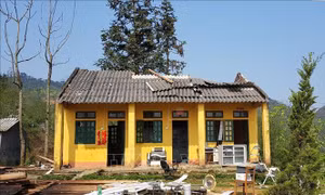 Dông lốc làm đổ sập, tốc mái 185 ngôi nhà ở Lào Cai