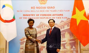 Bộ trưởng Bộ Ngoại giao hội đàm với Tổng Thư ký Tổ chức Quốc tế Pháp ngữ Louise Mushikiwabo