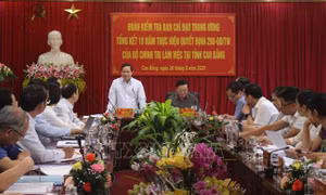 Đoàn công tác Trung ương làm việc với Tỉnh ủy Cao Bằng