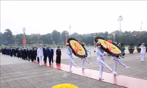 Lãnh đạo Đảng, Nhà nước, Mặt trận Tổ quốc vào Lăng viếng Chủ tịch Hồ Chí Minh
