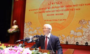 Diễn văn của Tổng Bí thư, Chủ tịch nước tại Lễ kỷ niệm 90 năm Ngày truyền thống Mặt trận Tổ quốc Việt Nam 