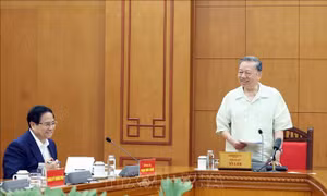 Tổng Bí thư Tô Lâm làm việc với Ban Thường vụ Đảng ủy Chính phủ