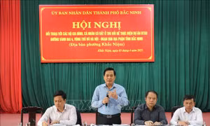 Đối thoại tháo gỡ vướng mắc giải phóng mặt bằng Dự án Đầu tư xây dựng đường Vành đai 4 vùng thủ đô Hà Nội
