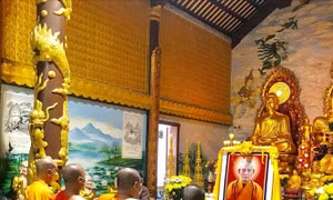 Chùa Phật tích tại Lào tổ chức lễ truy điệu Đại lão hòa thượng Thích Phổ Tuệ