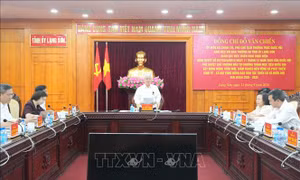 Phó Chủ tịch Thường trực Quốc hội Đỗ Văn Chiến làm việc tại Lạng Sơn