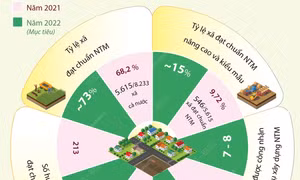 Năm 2022, cả nước phấn đấu có trên 73% xã đạt chuẩn nông thôn mới