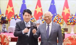 Chủ tịch nước chủ trì chiêu đãi trọng thể Chủ tịch Hội đồng châu Âu