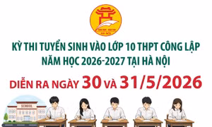 Kỳ thi vào lớp 10 tại Hà Nội diễn ra ngày 30 và 31/5/2026