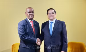 Thủ tướng Phạm Minh Chính gặp Thủ tướng Solomon