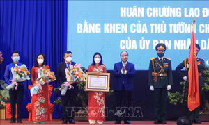 Chủ tịch nước dự lễ đón nhận Huân chương Lao động hạng Ba tại huyện Củ Chi