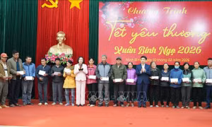 Phó Chủ tịch Quốc hội Nguyễn Thị Thanh tặng quà Tết tại Ninh Bình